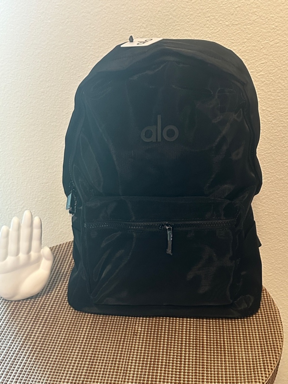 ALO Yoga Black Men's Backpack with Front Zip Pocket